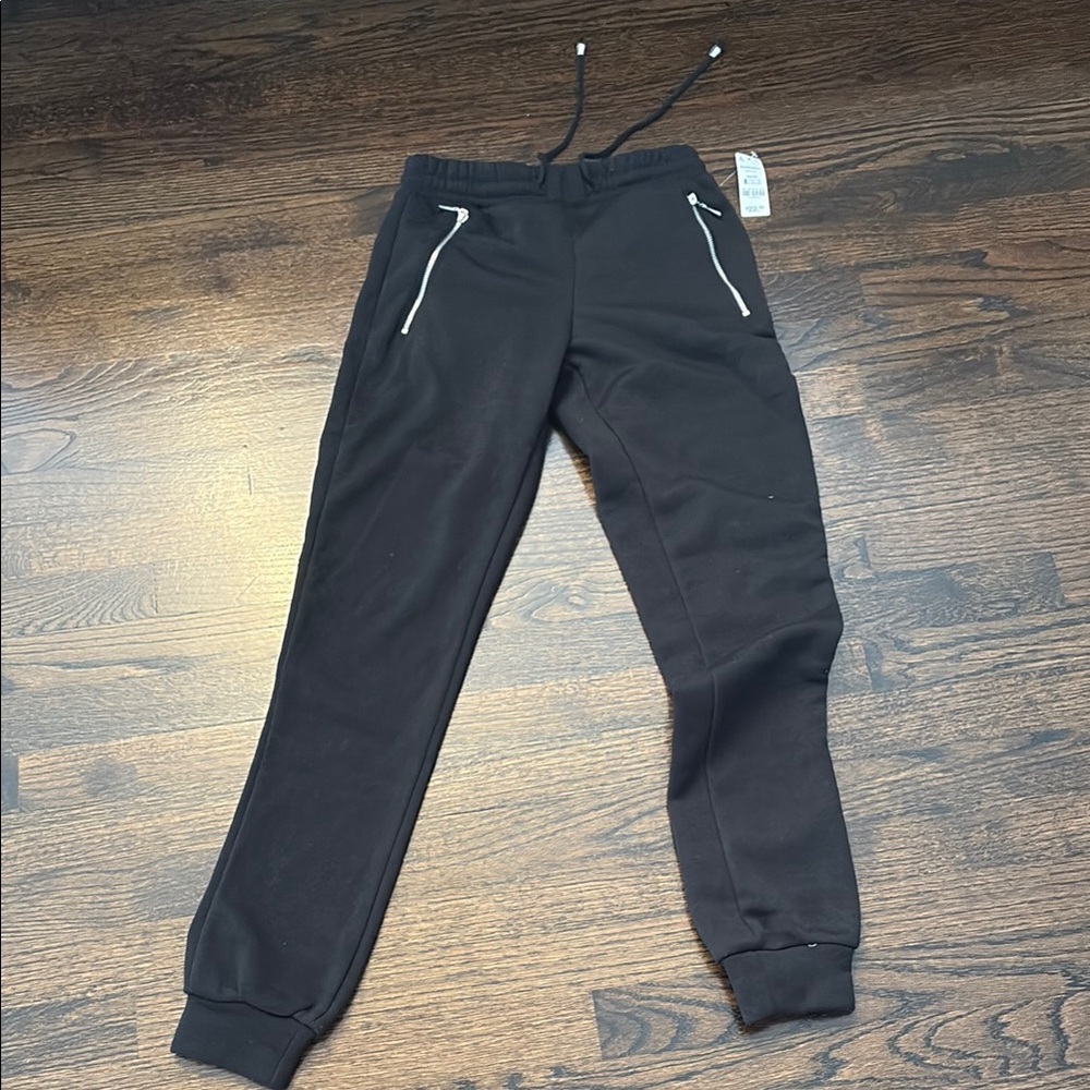 Ardene Black Sweatpants Elastic Waistband Relaxed Fit